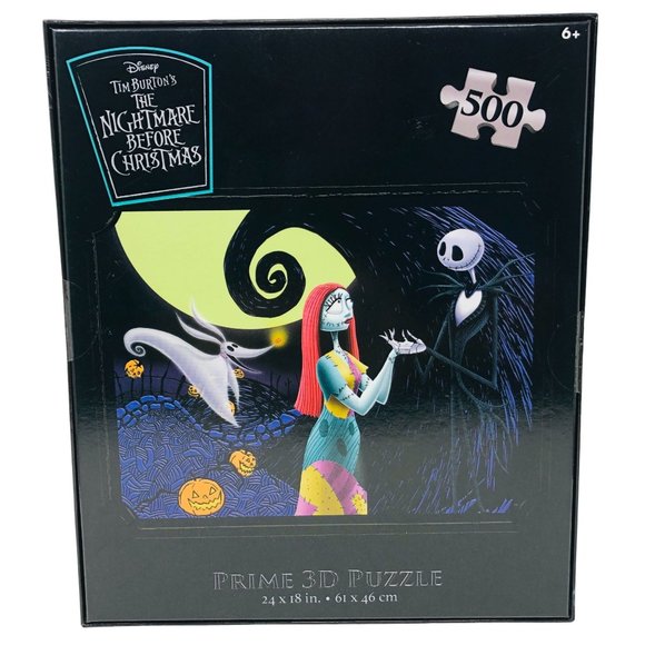 The Nightmare Before Christmas Prime 3D Puzzle 500 pc Jack Sally Zero - Picture 2 of 3